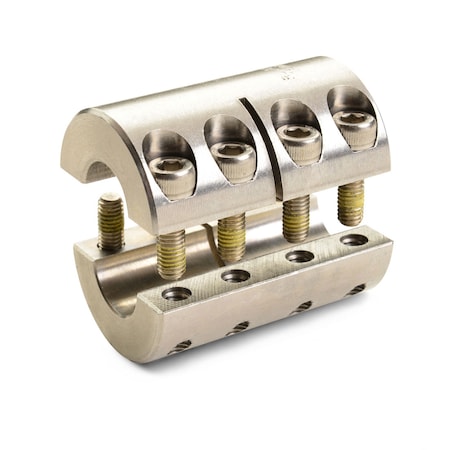 Ruland Rigid Coupling, Two-Piece, Bores 0.875x0.750", Stainless, OD 1 5/8" SPX-14-12-SS